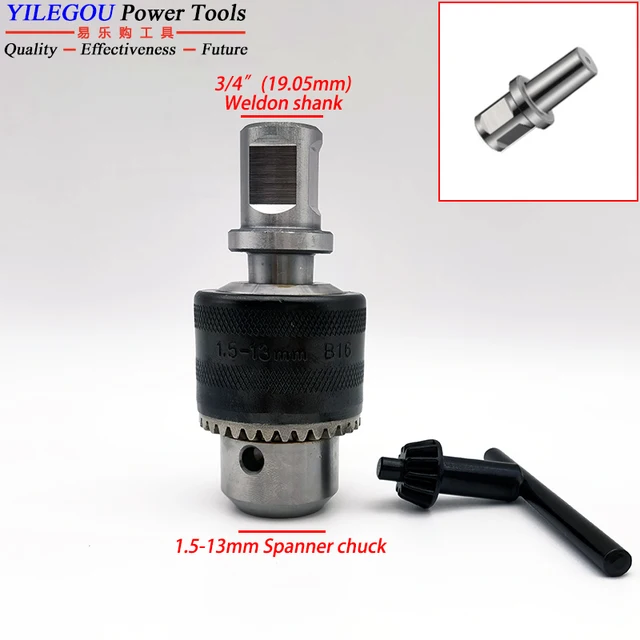 Portabrocas Sin Llave B16 De 1/2" (0-13 Mm) - Autoapriete, Acero, Para Taladros, Tornos Y Herramientas Eléctricas