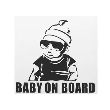 

Car Lovely Cartoon Sticker BABY ON BOARD Rear Window Tail Decoration Safe Warning Sign Decal E7CA