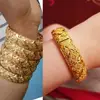WANDO Luxury 24k Gold Color Ethiopian Jewelry Bangles For Women Dubai Ramadan Bangles&Bracelet African/Arab Weeding jewelry Gift ► Photo 2/6