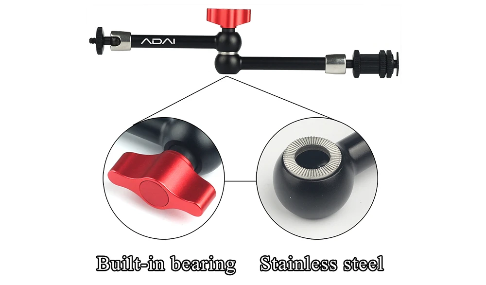 ADAI " 11" регулируемая Волшебная рукоятка для монтажа HDMI монитор СВЕТОДИОДНЫЙ свет видео флэш-камера DSLR Magic Шарнирный Рычаг Супер Зажим
