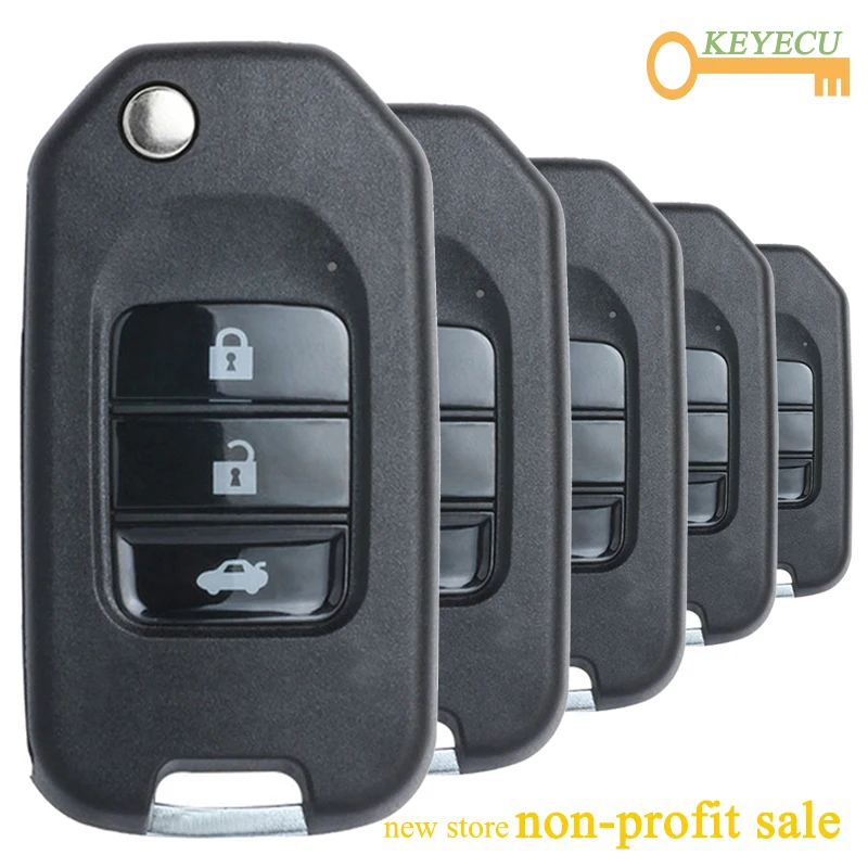 KEYECU 5 шт./лот KEYDIY B серии B10-3 универсальный пульт дистанционного управления автомобильный ключ-3 кнопки-для KD900/KD900+/URG200 ключ программист