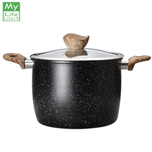 Mylifeблок Maifan каменный суповый горшок, кухонная посуда, антипригарный горшок для приготовления пищи, углубление 16 см, кухонные горшки для газовой и индукционной плиты