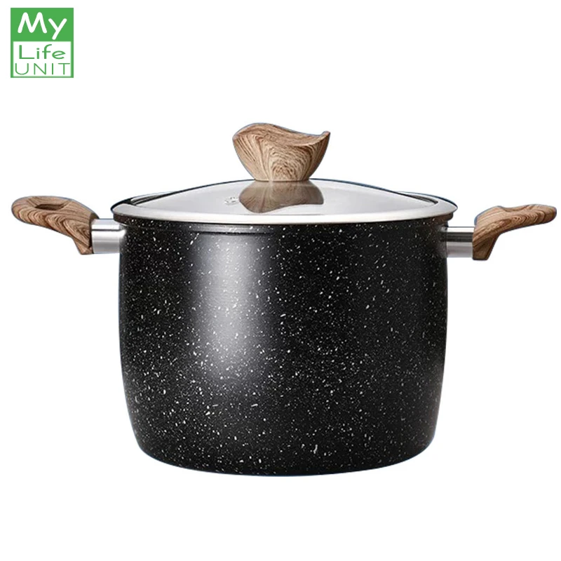 

MyLifeUNIT Maifan Stone Soup Pot Kitchen Cookware Nonstick Cooking Pot Deepen 16CM Kitchen Pots For Gas & Induction Cooker