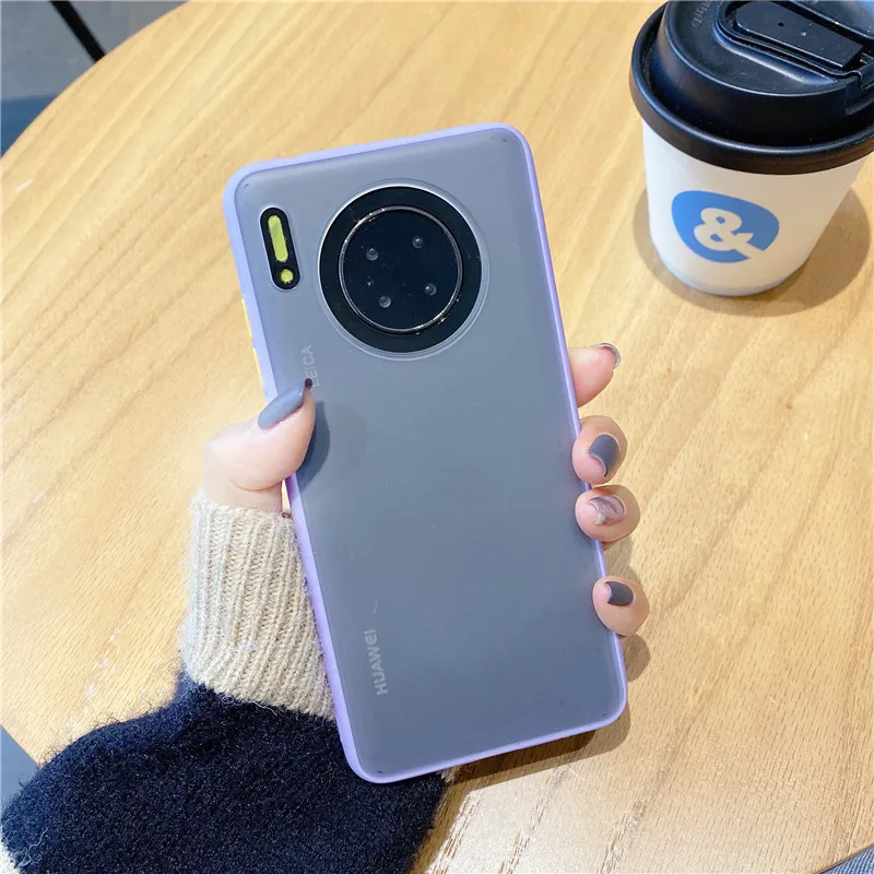 

Ultra-thin phone case for HUAWEI P30Pro transparent matte acrylic Simplicity Solid color skin-feeling mate30pro protective cover