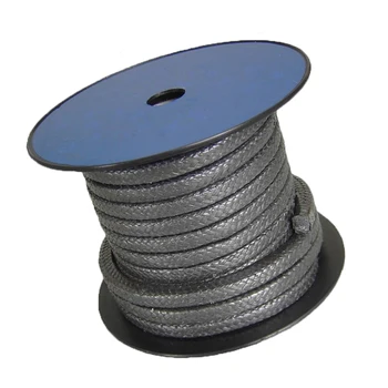 

6*6mm A grade pure graphite packing steel wire high pressure flexible graphite packing nickel wire valve graphite sealing rope
