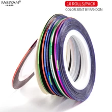  9 Rolls Set Nail Art Striping Tape Line Aurora Laser Mermaid French UV Gel Polish Sticker Tips Decoration Decal DIY Tool 1/2/3mm 