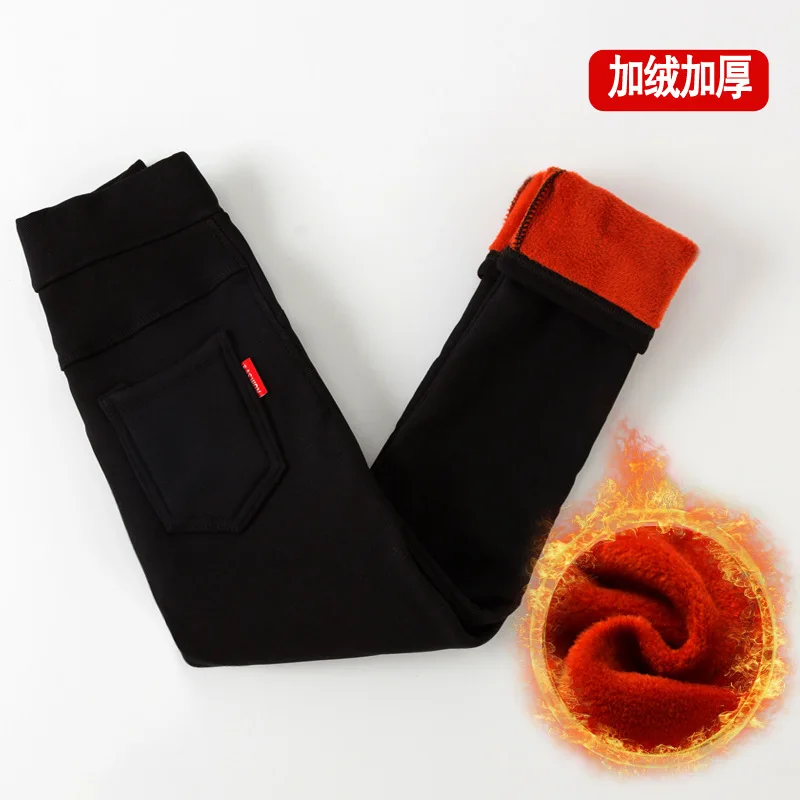 Girls Winter Fleece Pencil Pant Baby Kids Children Trousers Casual