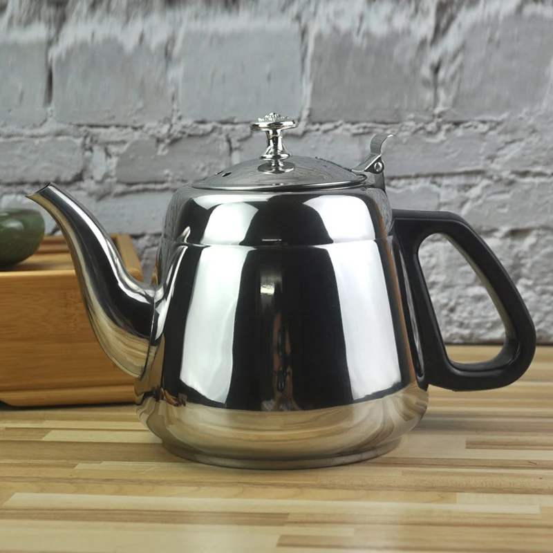 Stainless Steel Kettle Flat Bottom Water Bottle Household Cookware Suitable for Induction Cooker 1200ML