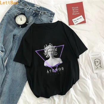 

Poleras Mujer De Moda 2020 Summer T Shirt Women Medusa Print Vogue Harajuku Tshirt Plus Size Aesthetic T-shirt Camiseta Mujer