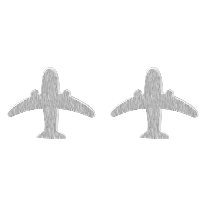 925 пробы серебряные серьги модные маленькие серьги самолеты простой темперамент серьги для женщин популярные серьги-гвоздики ювелирные изделия