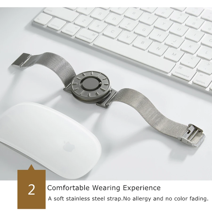 Brand EUTOUR Magnetic Ball Watch Men Waterproof Luxury Mens Wristwatch Silver Stainless Steel Quartz Wrist Ball Men’s Watches 20 4