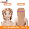 Long Satin Bonnet Sleep Cap Adjustable Buckle Hair Care Head Cover Bonnet Soft Elastic Satin Night Sleep Cap For Women Silk Cap 4