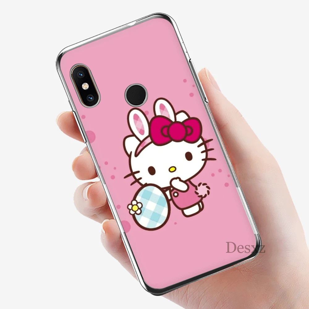 Чехол для телефона для Xiaomi mi CC9 CC9E 9T mi x 2 S, 6, 8, 9, SE A1 A2 5X 6X макс 3 A3 Pro Lite чехол «Hello Kitty», «Хелло Китти»