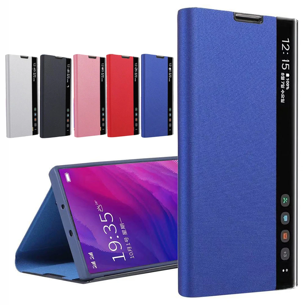 Для Samsung Galaxy S8 S9 S10 Plus A50 A70 противоударный вертикальный умный PU кожаный чехол для