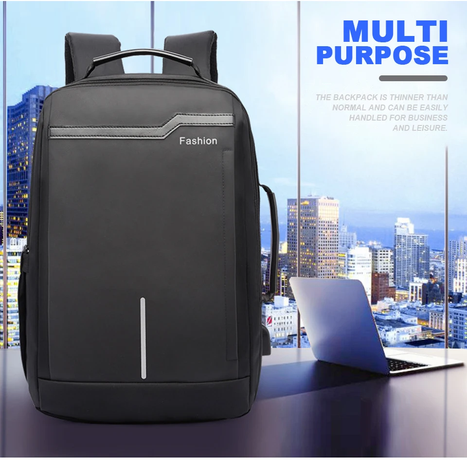 Laptop Backpack 15.6 Inch Men's Business Waterproof Notebook Bags Pack Travel USB Charging  Male School Bagpack Anti Theft RFID (2)