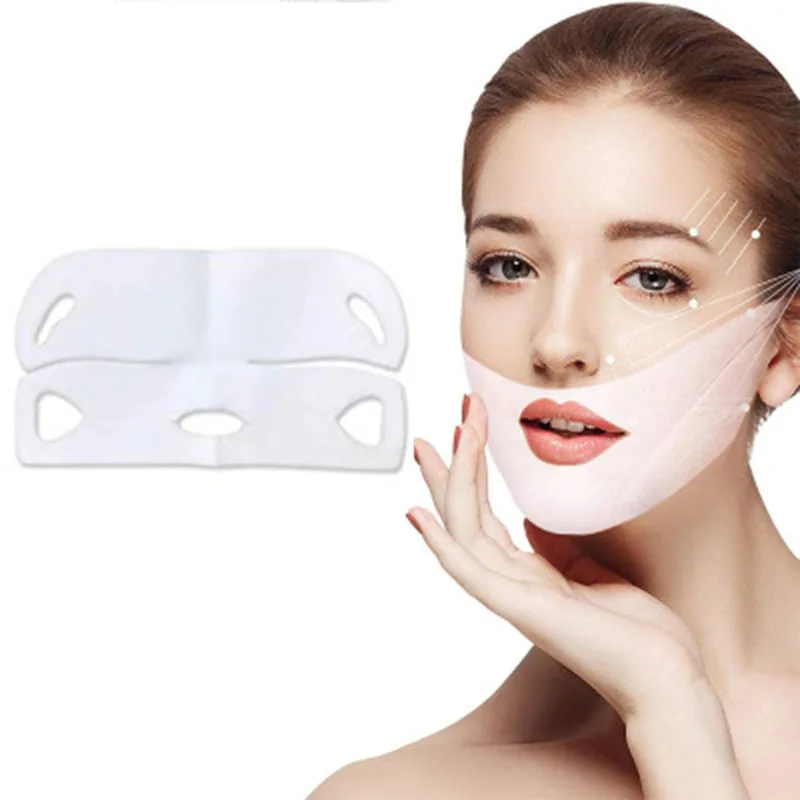 

10pcs 4D Face Lifting Mask Double V Face Shape Tension Firming Mask Facial Slimming Chin Cheek Neck Lift Beauty Skin Care Tools
