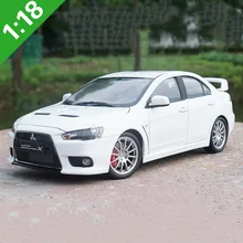 Изысканный подарок 1:18 MITSUBISHI LANCER EVO 10 легированная модель, имитация литого металла модель седана, расширенная коллекция