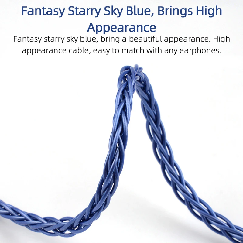 Nicehck bluecomet-ハイエンドヘッドセットケーブル,8コア,6n