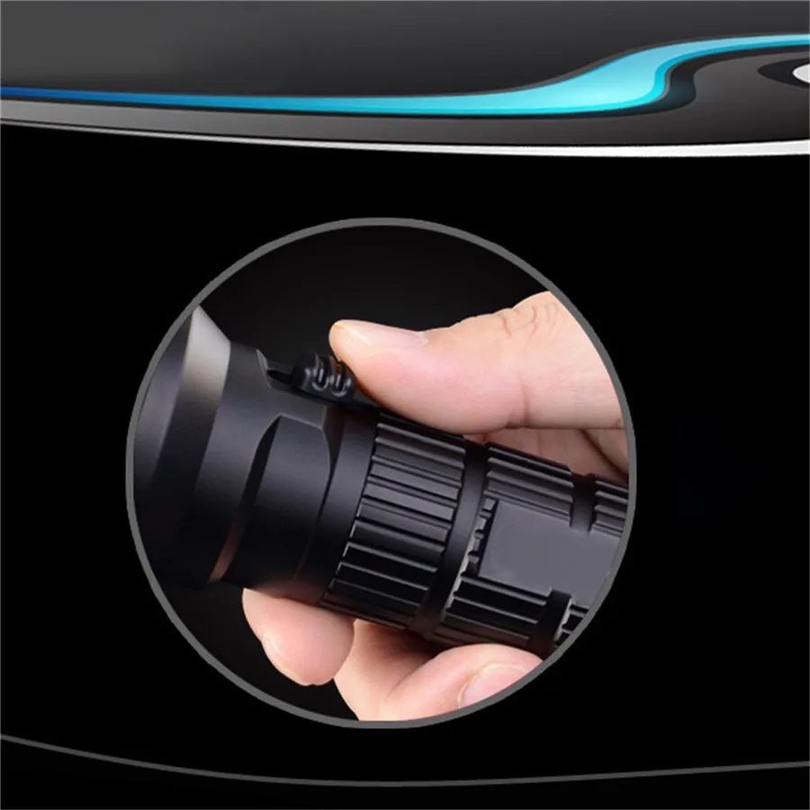 DF-007 diving flashlight underwater 500M waterproof light T6 LED scuba IPX8 rechargeable USB interface light riding light 35A8 (5)