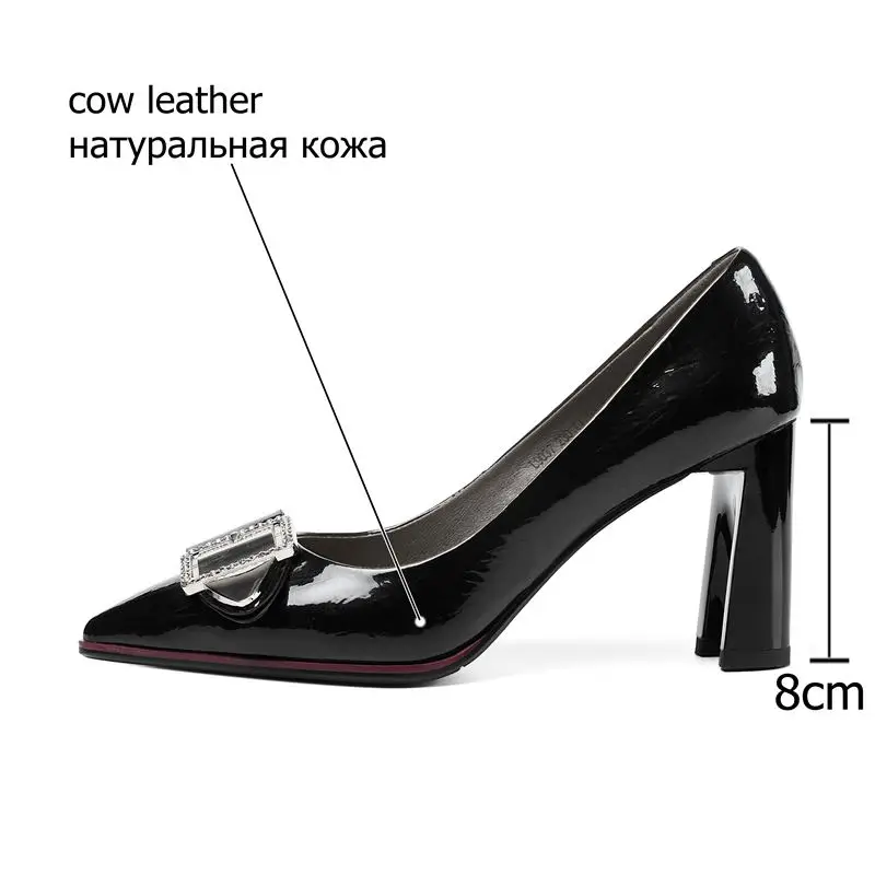 ALLBITEFO/пикантные женские туфли из натуральной кожи на высоком каблуке с металлическим носком; женские туфли на высоком каблуке; офисные женские туфли; вечерние женские туфли на каблуке