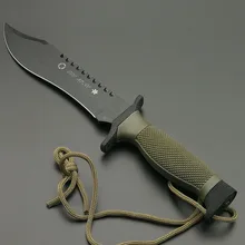 Mengoing Король джунглей военный боевой прямой нож 440C стальное лезвие ABS Ручка спасательная утилита наружные ножи