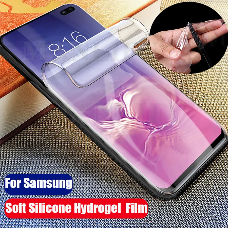 20D силиконовая Гидрогелевая пленка из мягкого ТПУ для samsung Galaxy S10 Note 10 Plus защита на весь экран для samsung A40 A50 A70 A7 A9