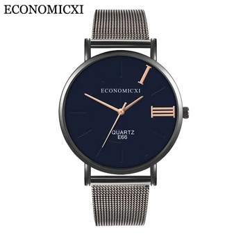 

Relojes Para Hombre Fashion Men Watches Brand Luxury Watch Men Mesh Steel Strap Wristwatch For Men Quartz Sport Male Clock E66-W