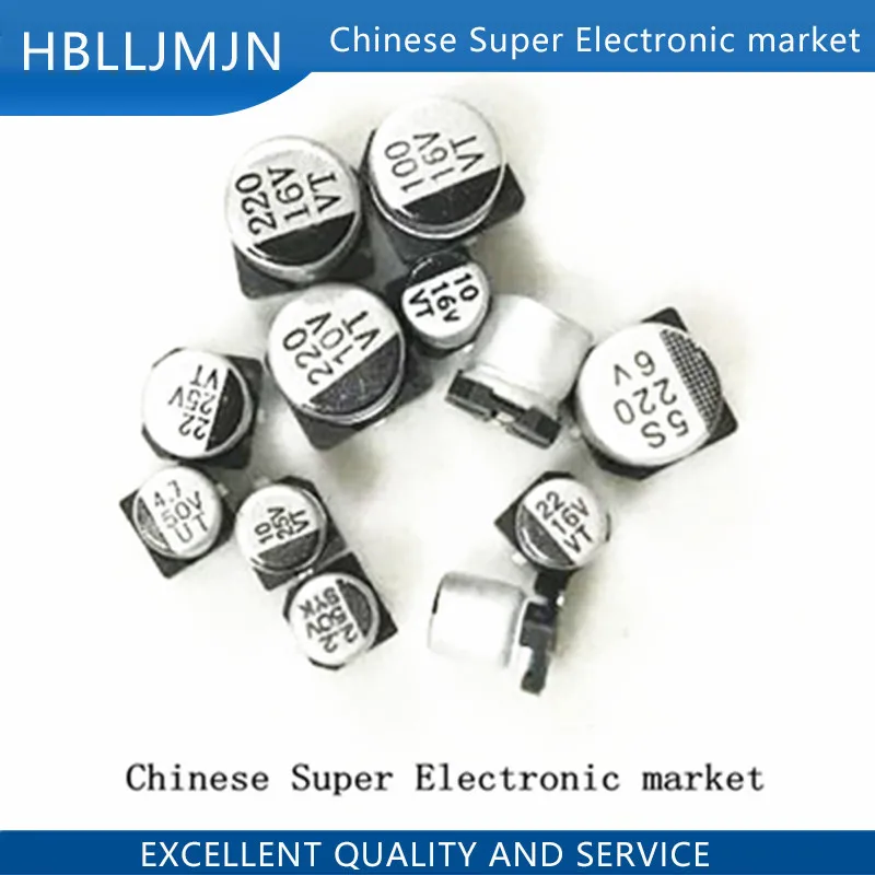 20PCS Electrolytic capacitor 16v1000uf 10*10mm SMD aluminum electrolytic 1000uf 16v | Электронные компоненты и