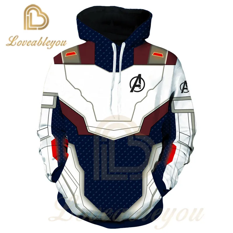 

Men Avenger Endgame Cosplay Costume Sweat Homme Hoodie Sweatshirt Streetwear Off White Men's Sweatshirts Hip Hop Poleron Hombre