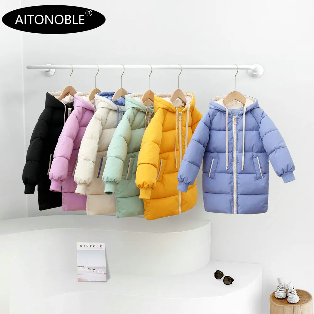 NEW ARRIVAL Aitonoble New Kids Down Jacket Parkas Children Down Coats and Parkas Coat with Guitar Bag
