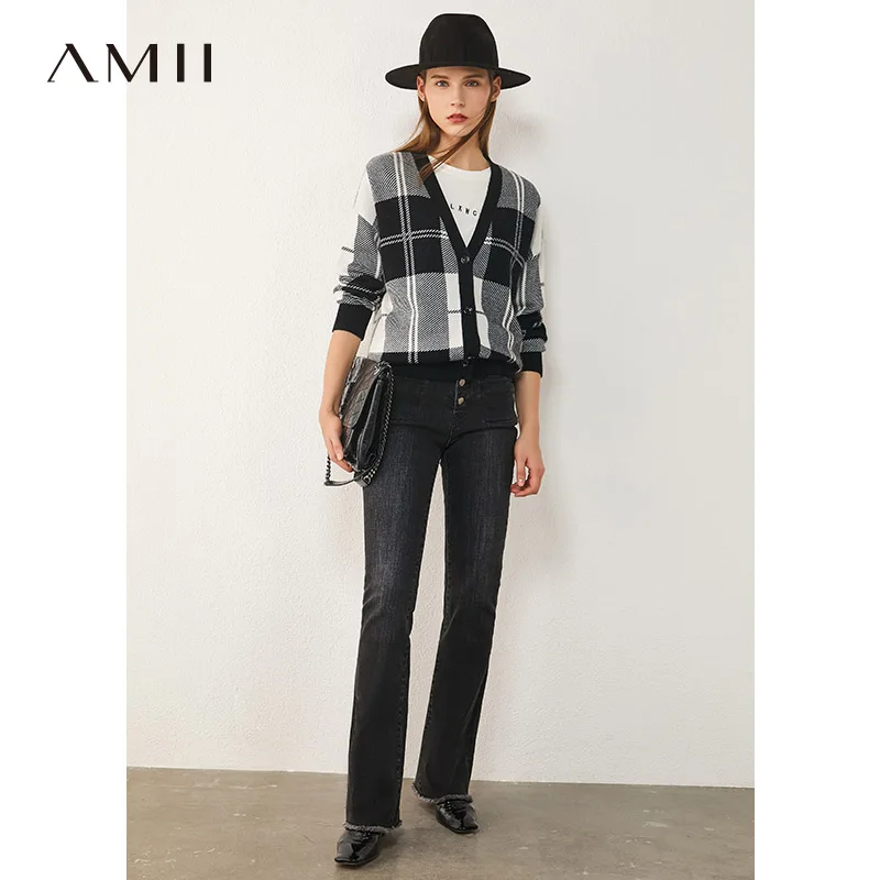 AMII Minimalism Autumn Winter Cardigans For Women