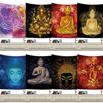 

India Buddha Series Printed Wall Hanging Tapestry Blanket Art Background Cloth Home Decorative Tapestry