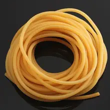  1/10 Meter Yellow Soft Rubber Tube Elastic Rope Band Outdoor Sports Accessories 1.7 X 4.5mm 