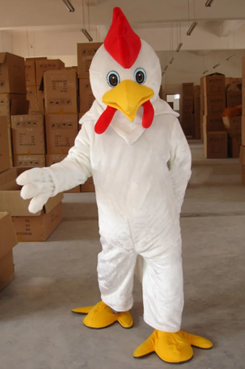 

White Chicken Mascot Costume Suits Cosplay Party Game Dress Outfits Advertising Carnival Halloween Xmas Easter Festival Adults