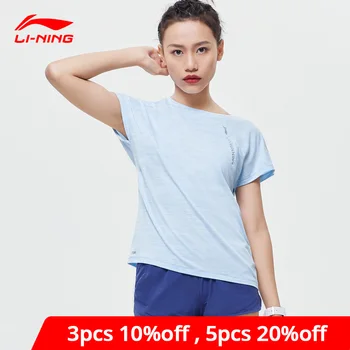 

Li-Ning Women Running Short Sleeve Top AT DRY Polyester Breathable Regular Fit LiNing li ning Sports T-Shirt Tee ATSP112 WTS1505