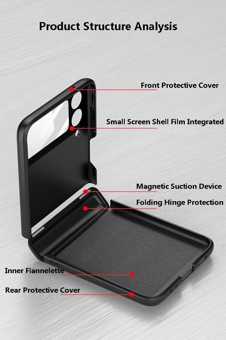 PC Magnetic Hinge Cover For Samsung Galaxy Z Flip 3 5G Case Lanyard Hole Luxury Solid Color Hard Fitted Funda For Samsung Flip3 samsung galaxy z flip 3 5g case