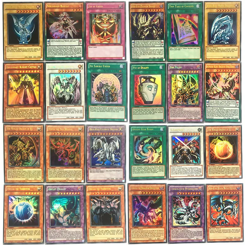 100PCS Yu Gi Oh English Shining Cards Playing Game Yugioh Card Trading Battle Carte Album Collection Booster Children Toys | Игрушки и
