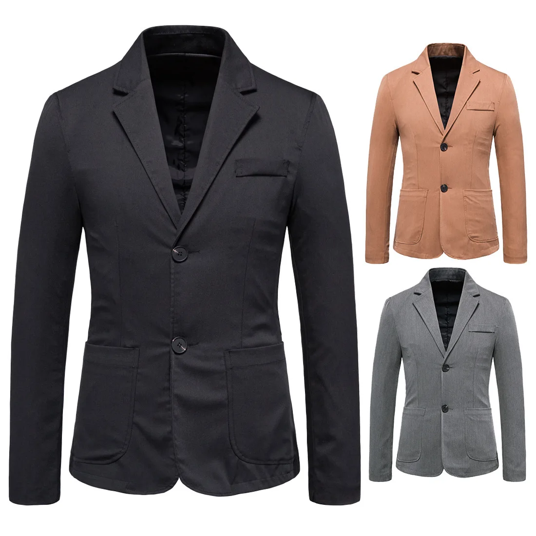 

2020 new two button mens blazer jacket plus 5xl slim fit casual men blazer jacket