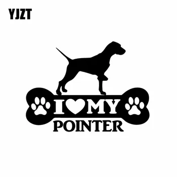 

YJZT 15.2X11.1CM Pointer Bone Car Sticker English Dog Vinyl Decal Art Decor Black/Silver C24-1198
