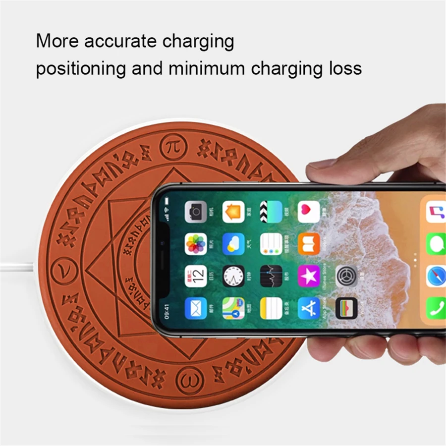 Универсальное беспроводное зарядное устройство Magic Circle Qi для быстрой зарядки iPhone X XS 8 samsung Xiaomi Redmi; Huawei Honor