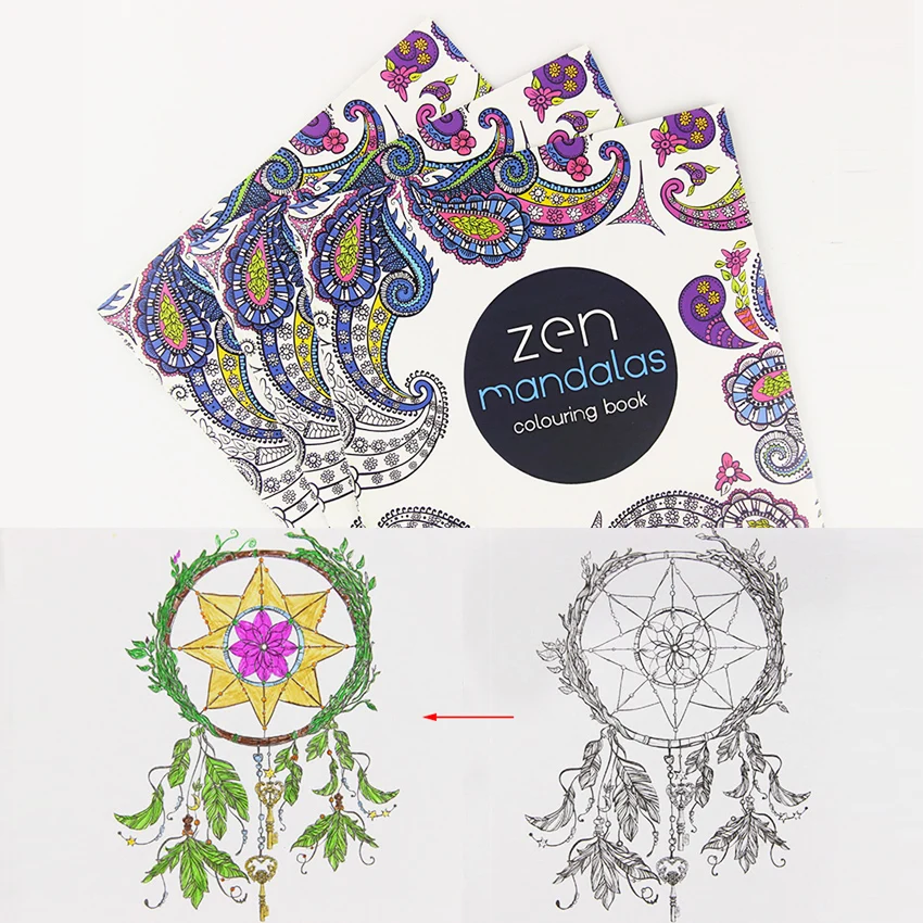 1PC 24 Pages Mandalas Flower DIY Coloring Book For Children Adult Relieve Stress Kill Time Graffiti Painting Drawing Art Books 1PC 24 Pages Mandalas Flower DIY Coloring Book For Children Adult Relieve Stress Kill Time Graffiti Painting Drawing Art Books