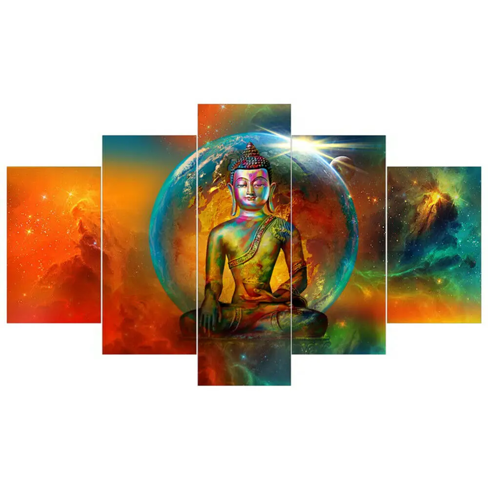 

Home Wall Decor Canva Picture Art HD Print Painting On Canvas for Living Room Buddha Universe Nebula No Framed