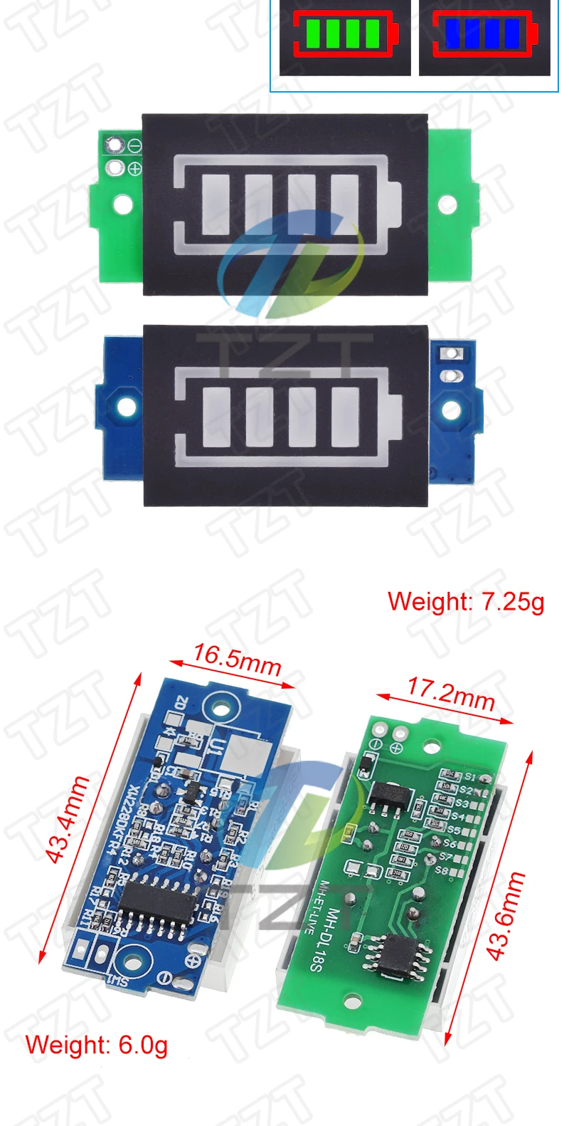 1-8S 1S/2S/3S/4S Einzelne 3,7 V Lithium-Batterie Kapazität Anzeige Modul 4,2 V Display Elektrische Fahrzeug Batterie Power Tester Li-Ion – Detail 8