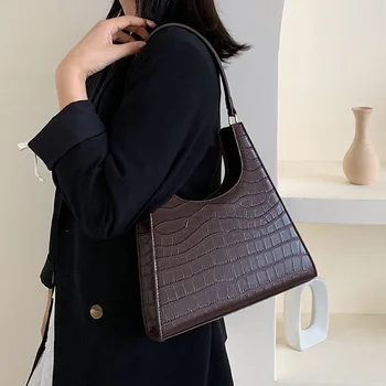 

INS hot Stone Pattern genuine Leather Bags For Women Designer vintage retro hobo Handbags Shoulder Bag Purses brand new Hand Bag