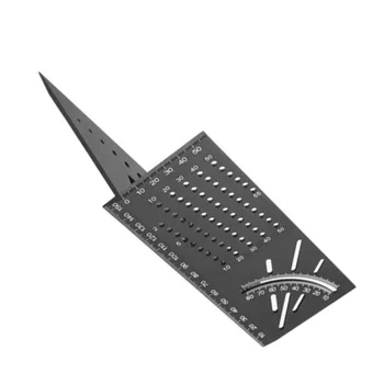 

Aluminum Alloy Angle Ruler Scale Woodworking Marking Measuring Gauge Hand Tools