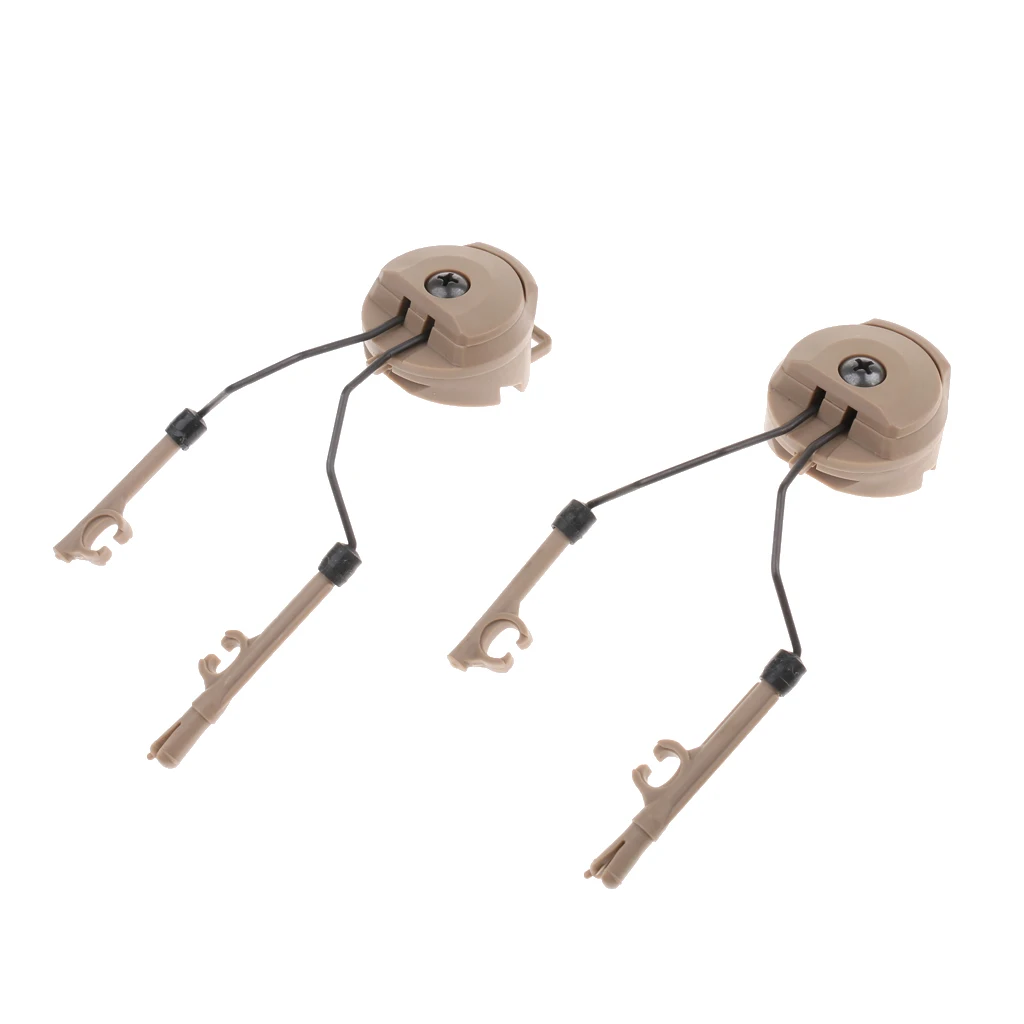 Helmet Headset Support Rail Adaptor Suspension Headphones Bracket Hunting Earmuffs Left & Right Side Attachments