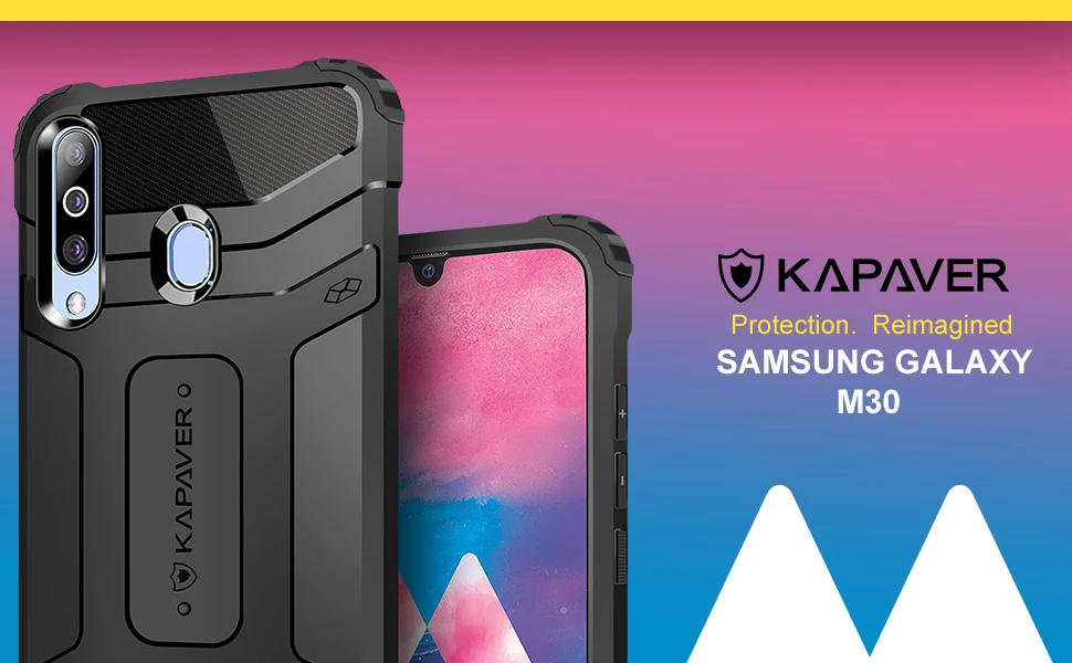 Капавер роскошный Официальный чехол для телефона для samsung Galaxy M30 чехол жесткий прочный твердый устойчивый противоударный защитный чехол