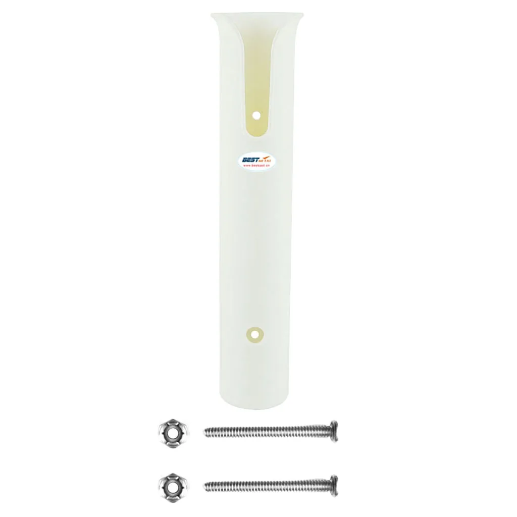 Plastic Fishing Rod Holder With 1 Tubes Rack For Marine Boat/ Black + Screws