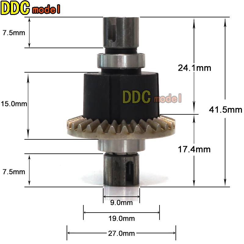 Différentiel Métal UDIRC pour 1/16 SG1603-1607, UD1601-1607 - 2PC