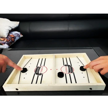 

Fast Sling Puck Game Paced Winner Board Games Toys Portable for Adult Child Kids S7JN